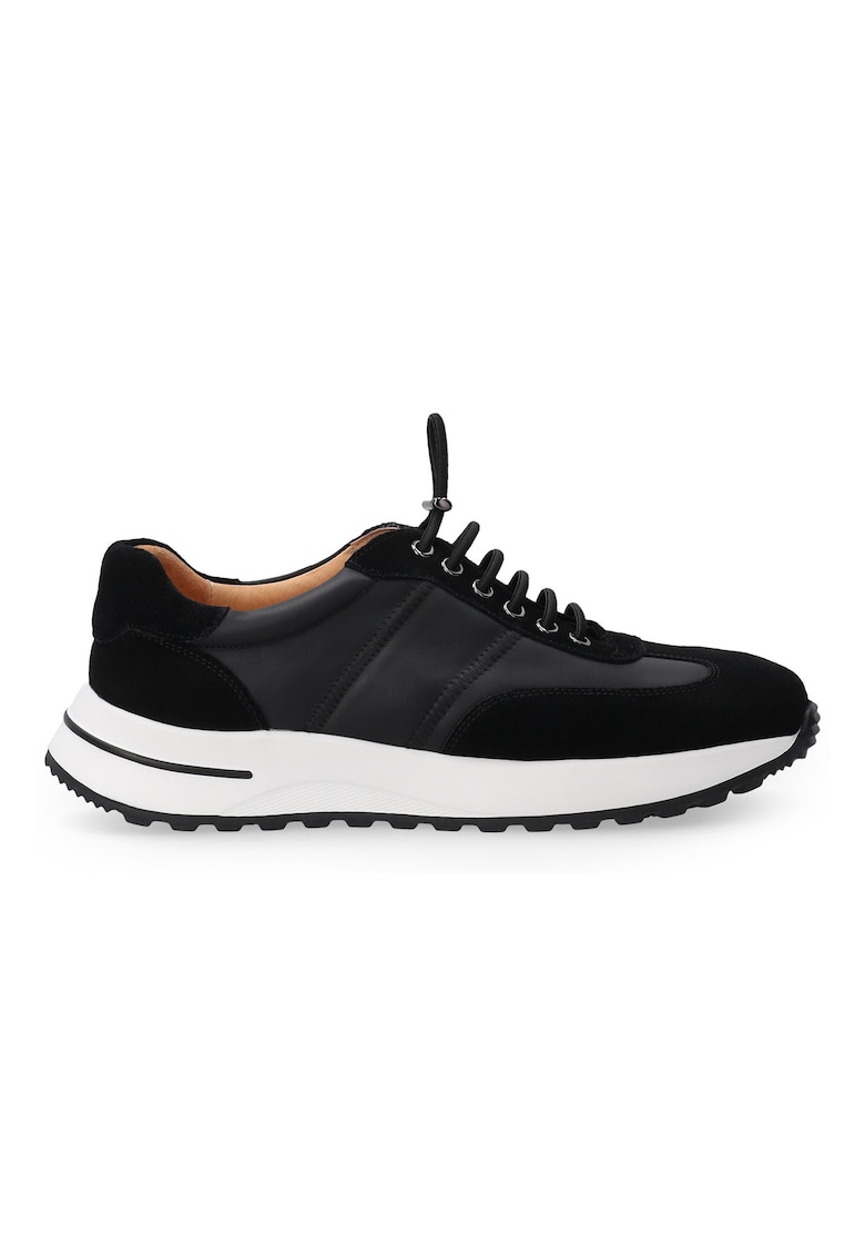 Pantofi sport cu sireturi elastice - Negru