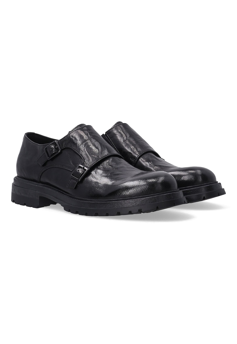 Pantofi din piele cu aspect valurit