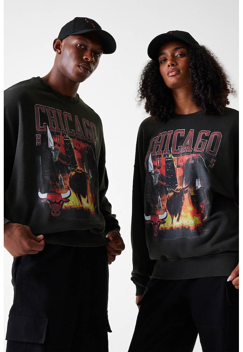 Bluza unisex de trening cu imprimeu - Gri inchis