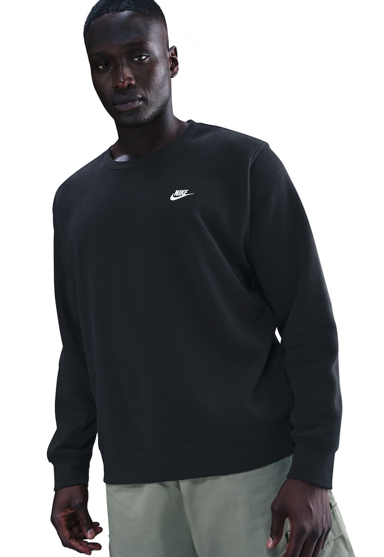 Bluza de trening din amestec de bumbac cu decolteu la baza gatului Club - Negru