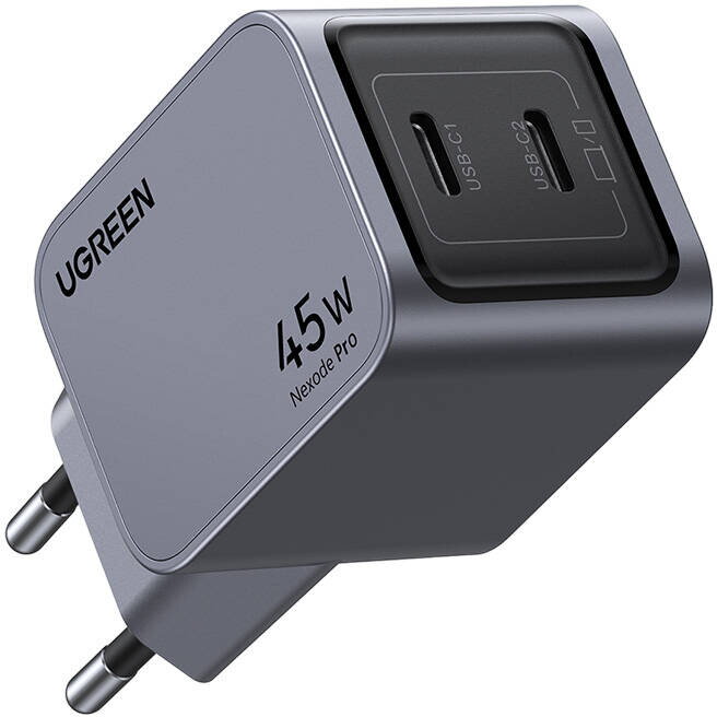 Incarcator Nexode Pro, 45W, 2x USB-C, Fast Charging, Gri