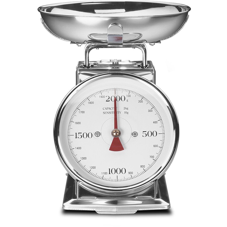 Cantar de bucatarie clasic Gastroback 30102, 0-2 kg, Acuratete 10 gr, Inox