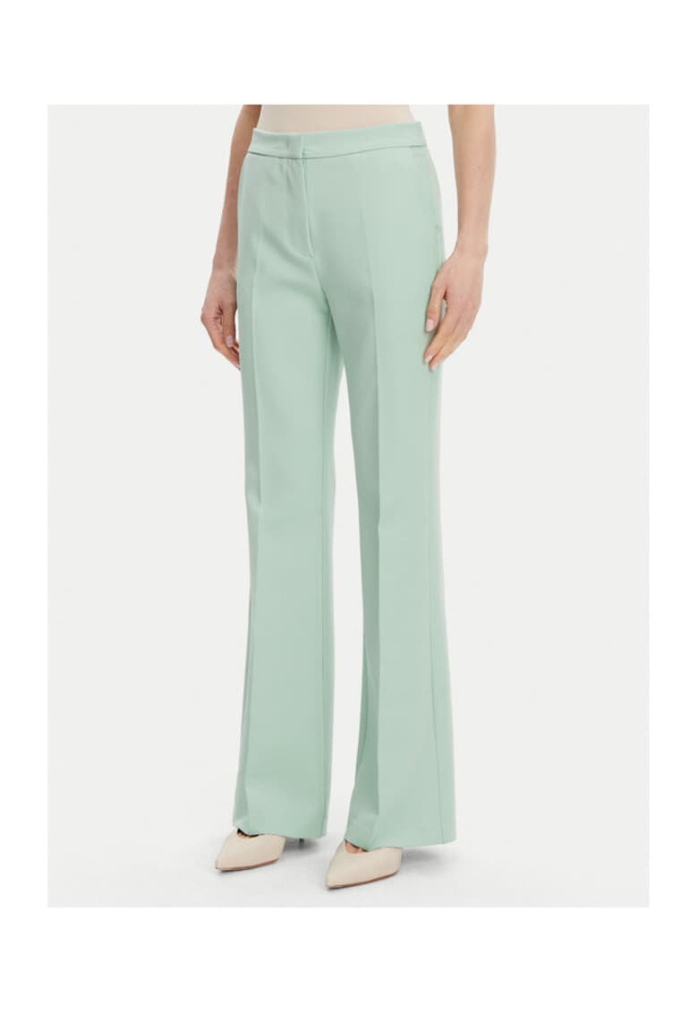 Pantaloni din material textil dama  25EB587/43SP - Sintetic - Verde - Verde