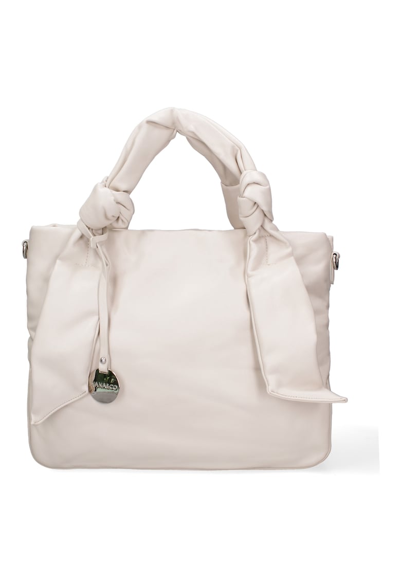 Geanta shopper de piele ecologica - Bej