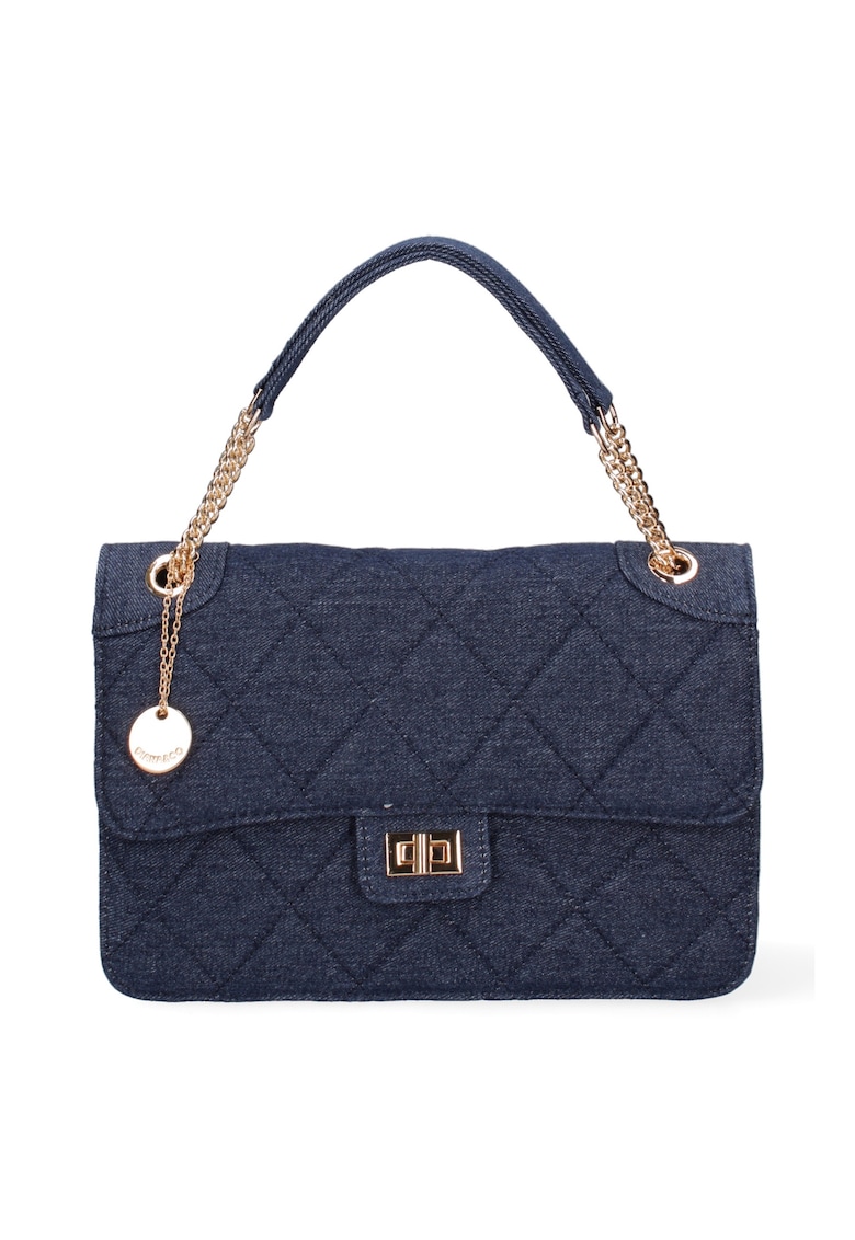 Geanta crossbody cu barete lant - Albastru inchis