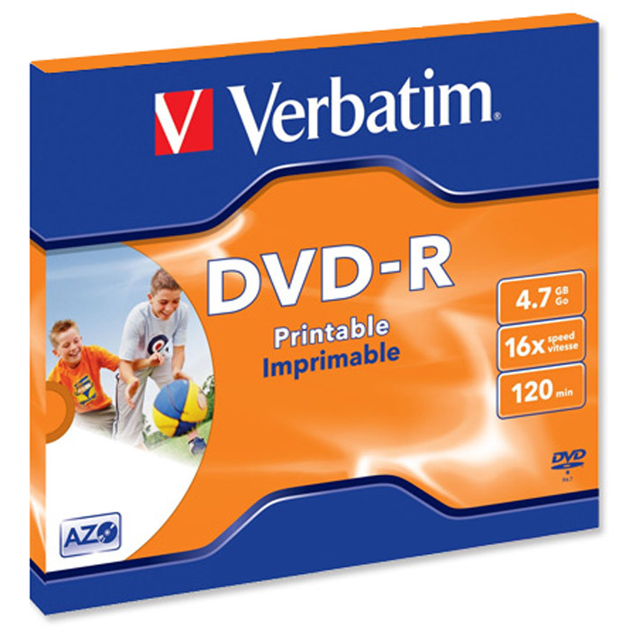 Mediu optic 43521 DVD-R AZO 16X 4.7GB Suprafata Printabila