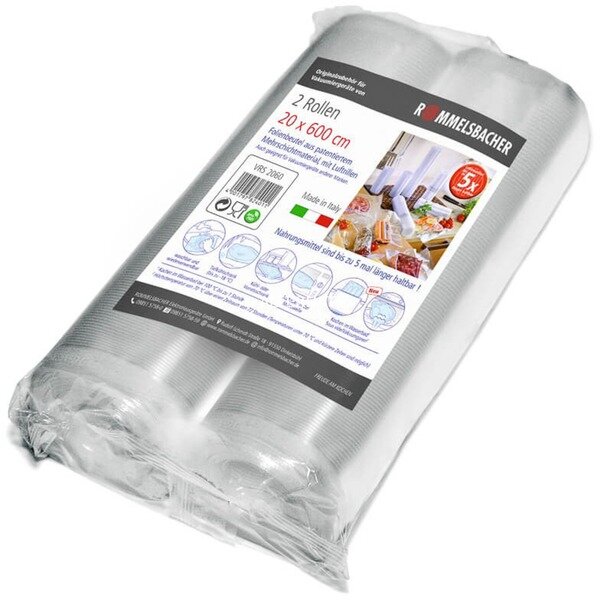 film roll VRS 2060 20cm x 6 meters, vacuuming films (transparent, 2 rolls)
