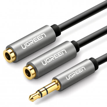 Adaptor Audio Splitter 3.5mm - 2 x 3.5mm  AV123 0.2m Gri