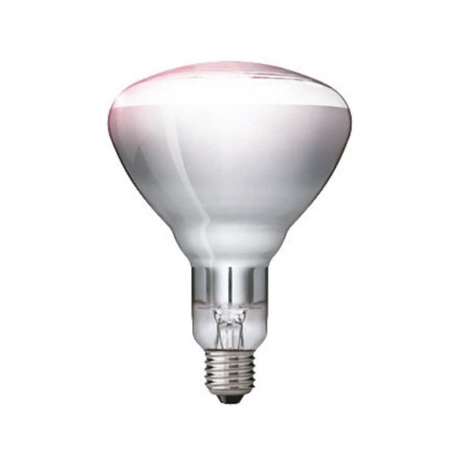 Bec Infrarosu Industrial BR125 IR 250W E27 230-250V CL Transparent
