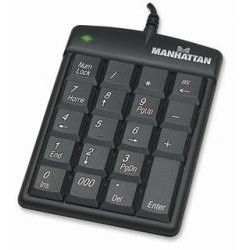 Tastatura numerica ultra subtire USB negru, Manhattan