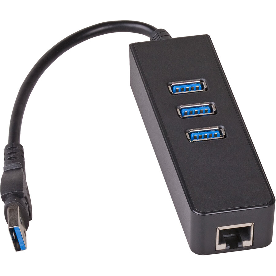 Akyga Hub USB 3.0 & network card AK-AD-32 3 x USB / RJ45 10/100/1000 15 cm