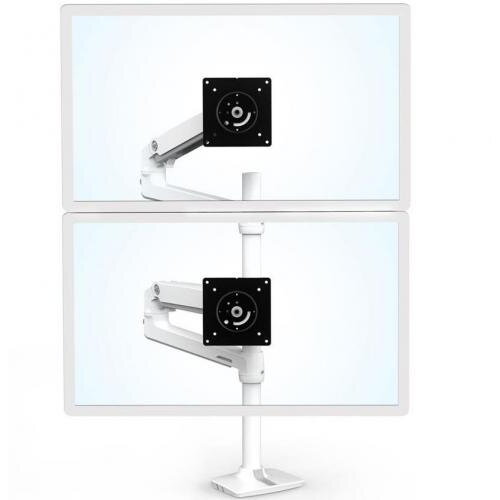 Stand monitor Ergotron LX Dual Stacking, 40inch, Alb