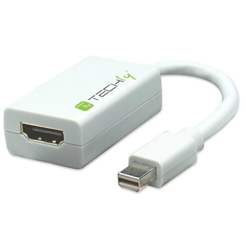 Adaptor Techly 304239, Mini DisplayPort malle - HDMI female, 0.15m, White