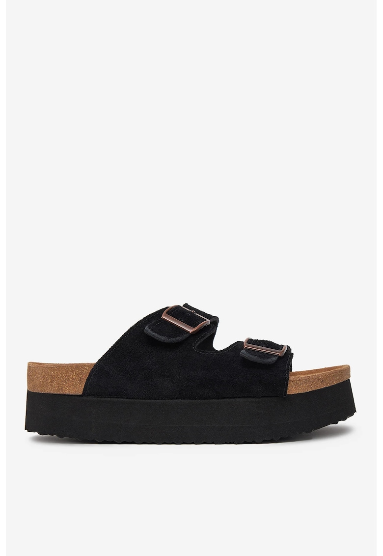 Papuci dama  Piele naturala - Negru - Negru