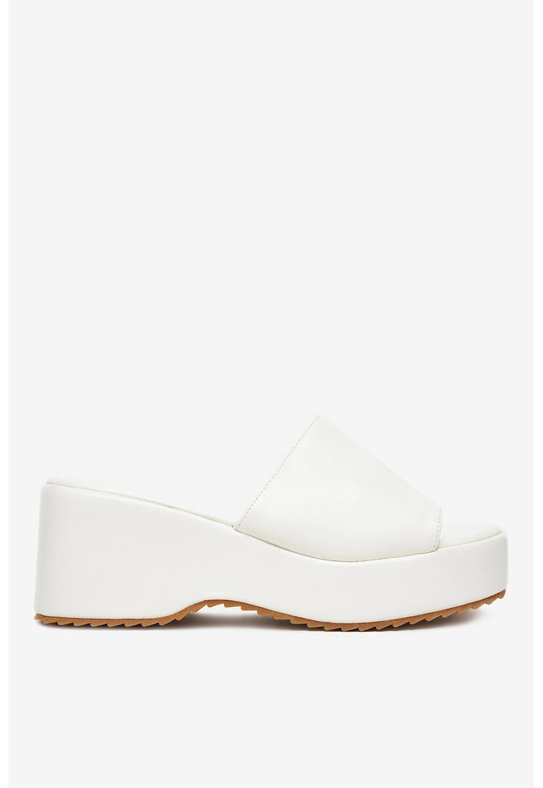Oferte la Papuci dama  Sintetic - Alb - Alb