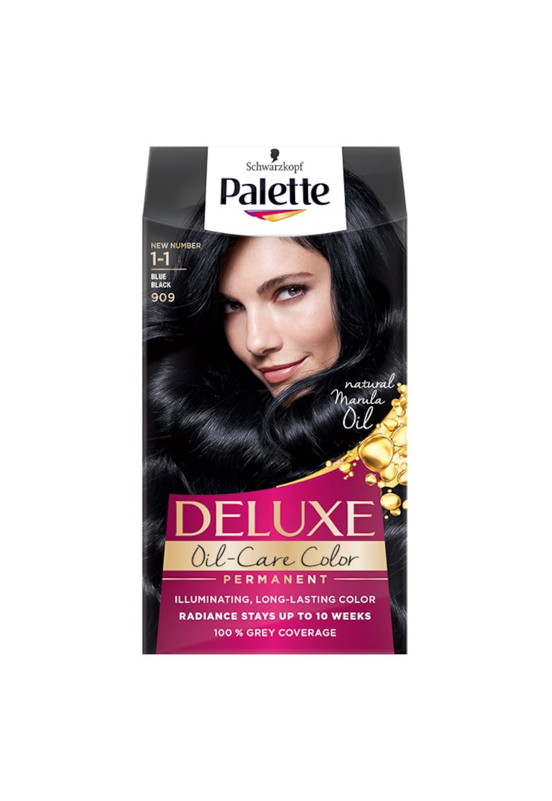 Vopsea de par permanenta  Deluxe 1 - Negru albastrui
