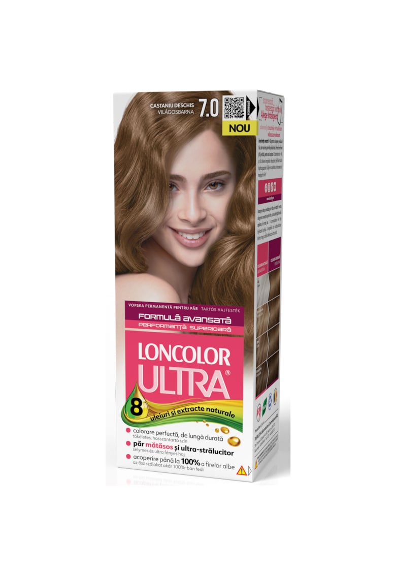 Vopsea de par permanenta  Ultra  - 100 ml - 7.0