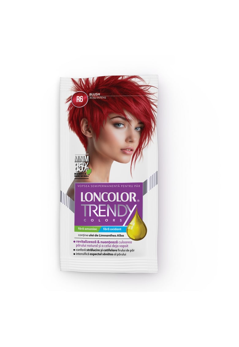 Vopsea de par semi-permanenta fara amoniac  Trendy Colors - 50 ml - R6
