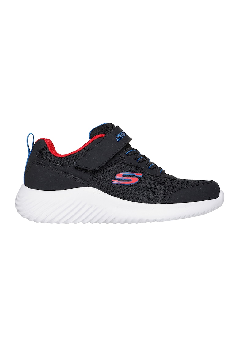 Pantofi sport Bounder Techrox de plasa cu velcro - Rosu/Negru/Roz pastel