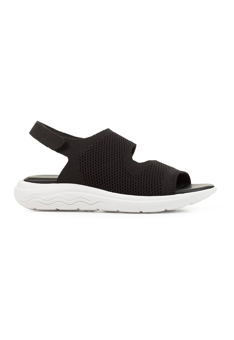 Sandale tricotate cu inchidere velcro - Negru