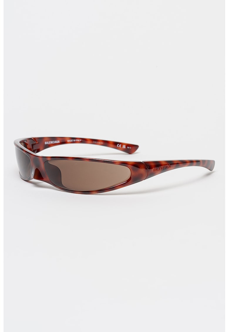 Ochelari de soare unisex cu model wrap - Rosu