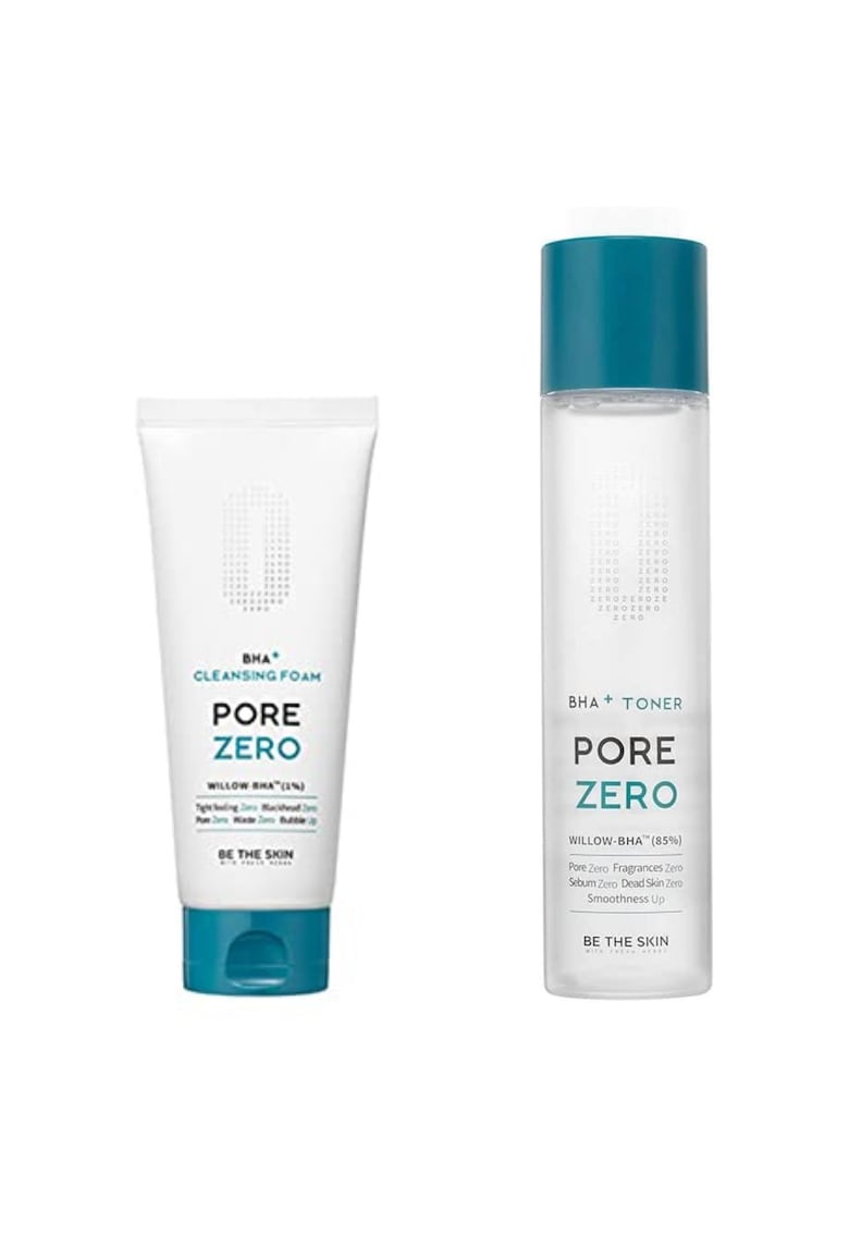 Set  BHA+ PORE ZERO: Spuma de curatare 150g + Toner matifiant 150ml - pentru ten gras - echilibrare pH