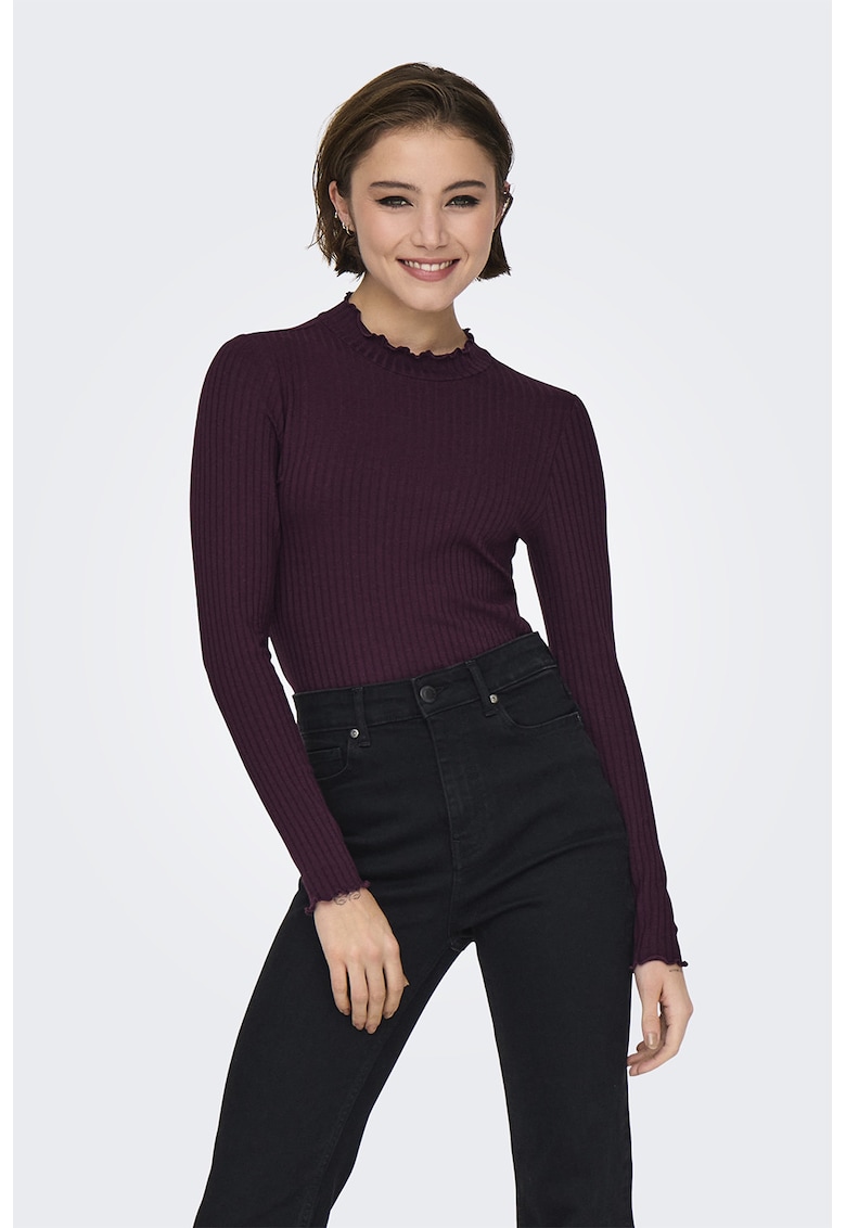 Bluza slim fit Fransiska - Violet pruna