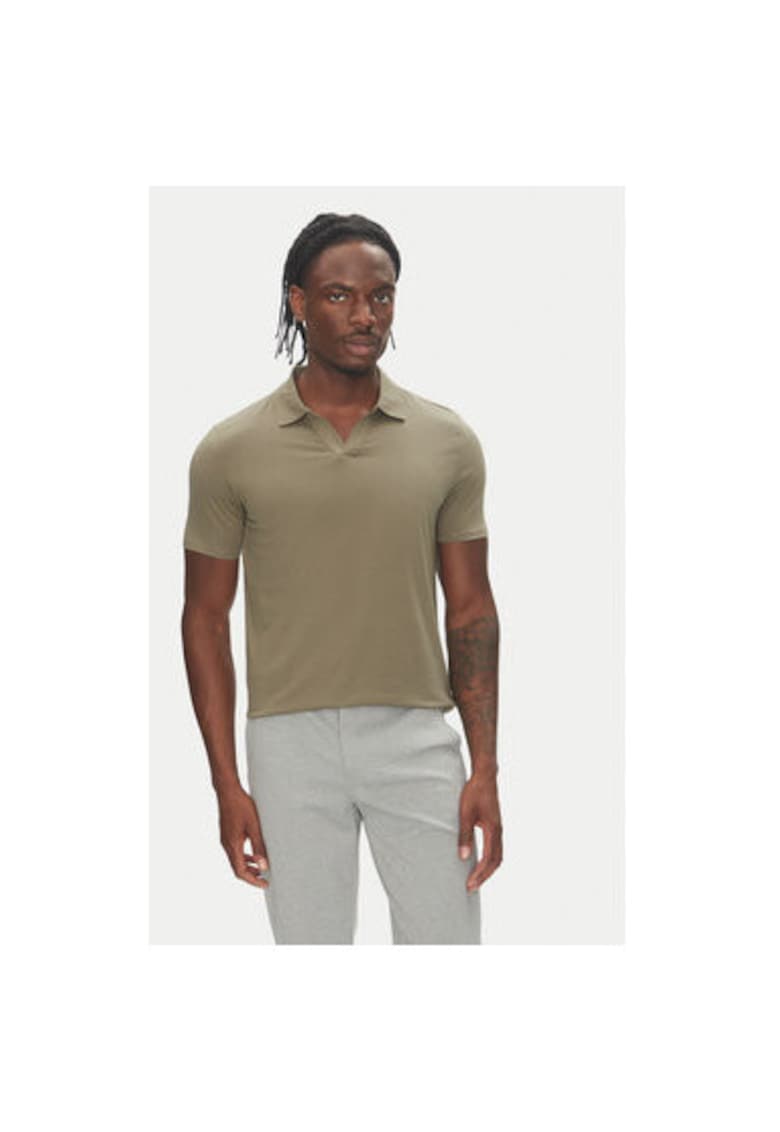 Tricou polo barbati  30-404036 - Bumbac - Kaki - Kaki