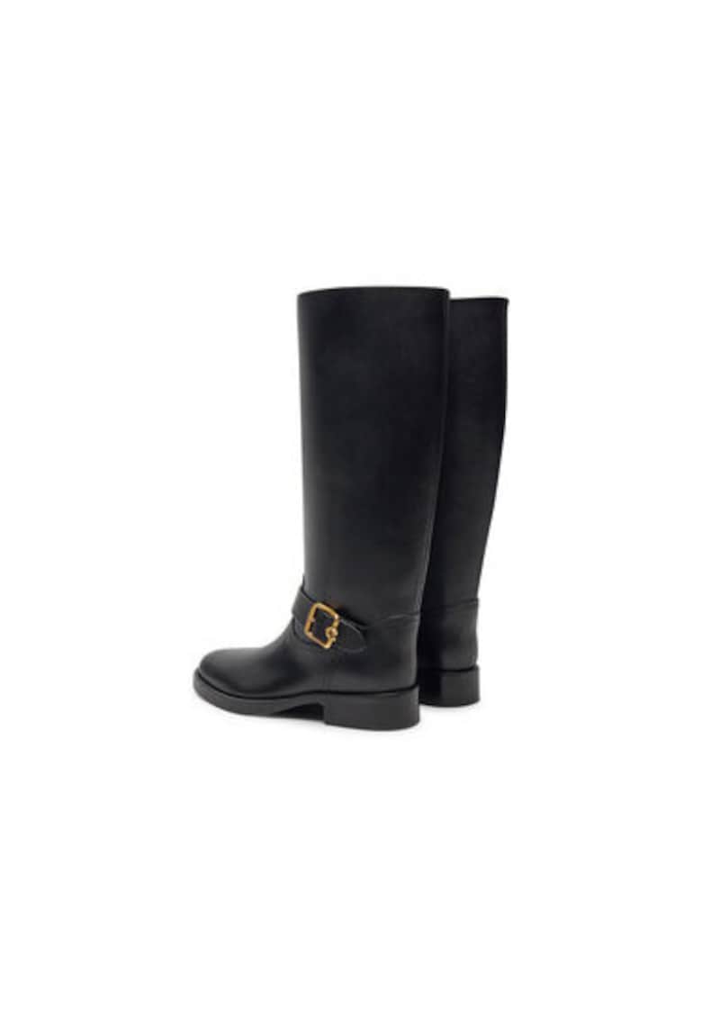 Cizme inalte dama  CW978 - Piele naturala - Negru