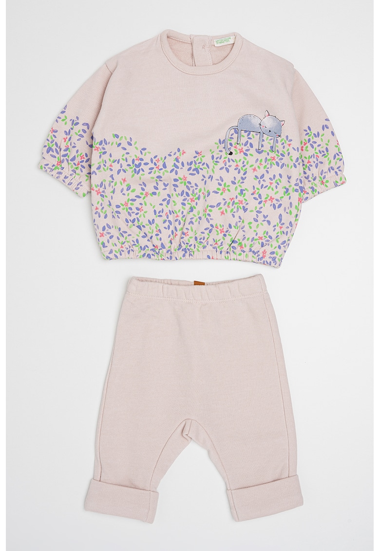 Set de pantaloni si bluza de trening - Violet/Roz deschis