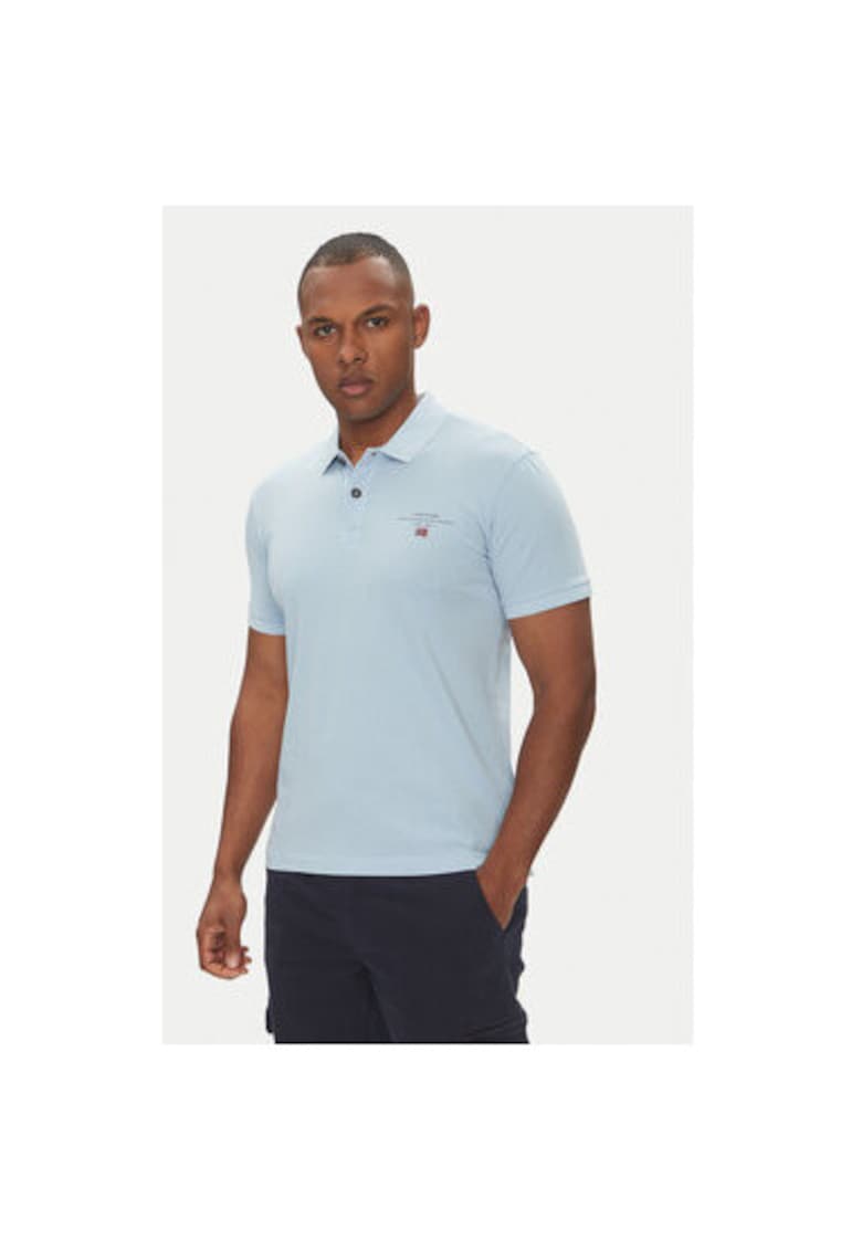 Tricou Polo barbati  NP0A4GB4I831 - Bumbac - 3XL INTL - Albastru deschis