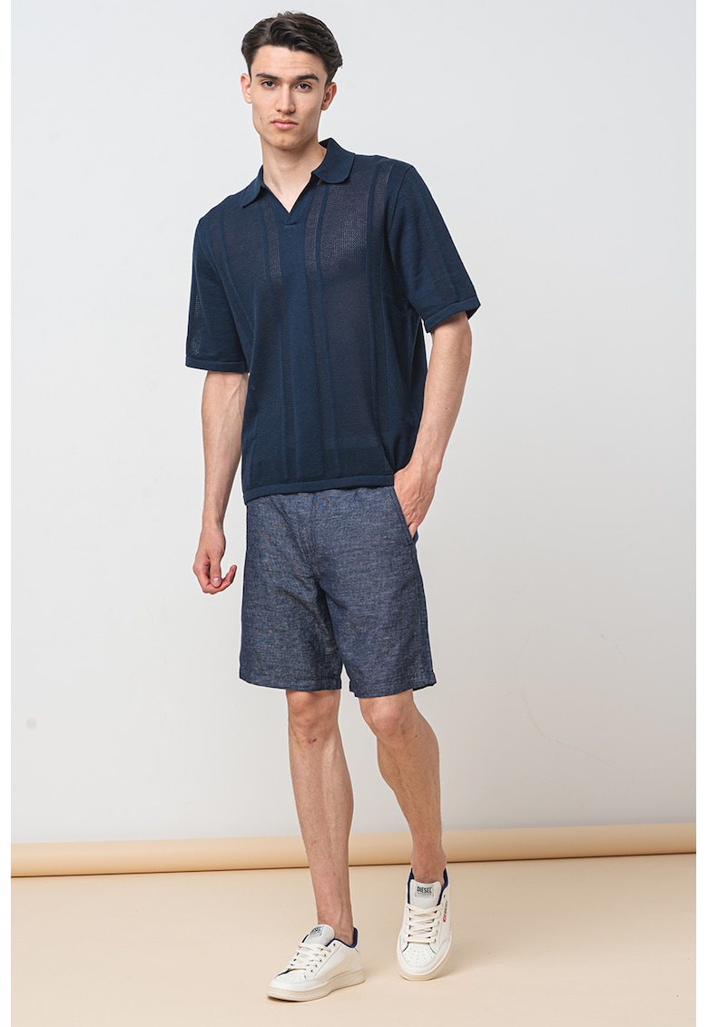 Tricou polo din bumbac - Bleumarin