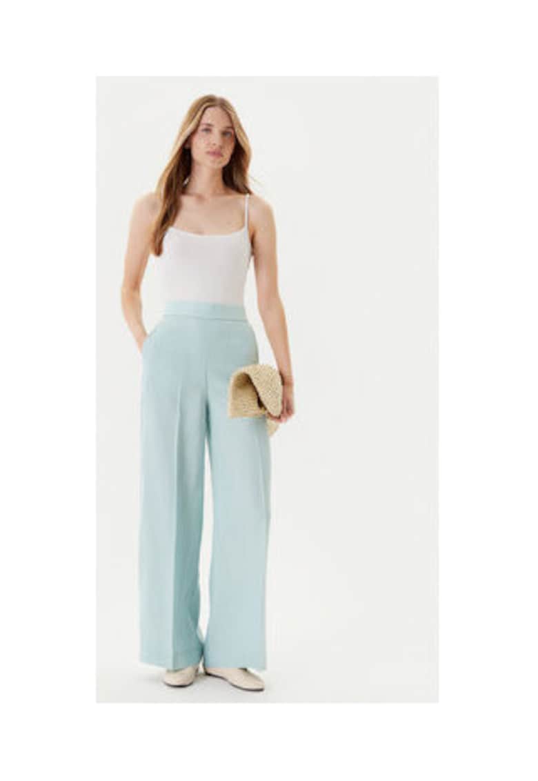Pantaloni dama -  100% in - Turcoaz