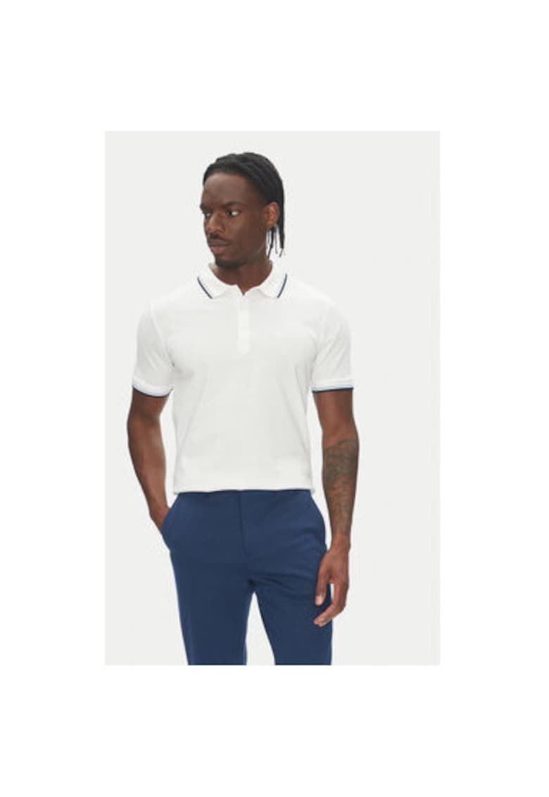 Tricou polo barbati  30-404010 - Bumbac - Alb - Alb
