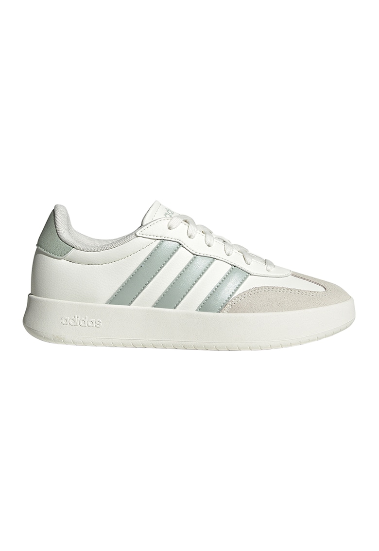 Oferte la Pantofi sport Barreda din piele ecologica cu garnituri din piele intoarsa - Alb/Verde pal