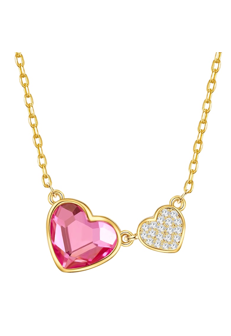 Colier placat cu aur de 14K - cu cristale - Auriu/Galben