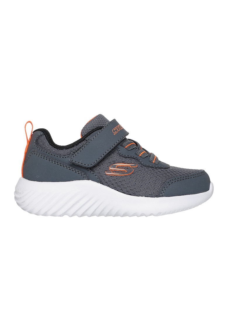 Pantofi sport din material textil cu detaliu logo Bounder-Techrox - Gri/Portocaliu