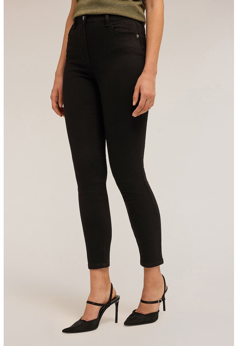 Blugi skinny cu talie inalta - Negru