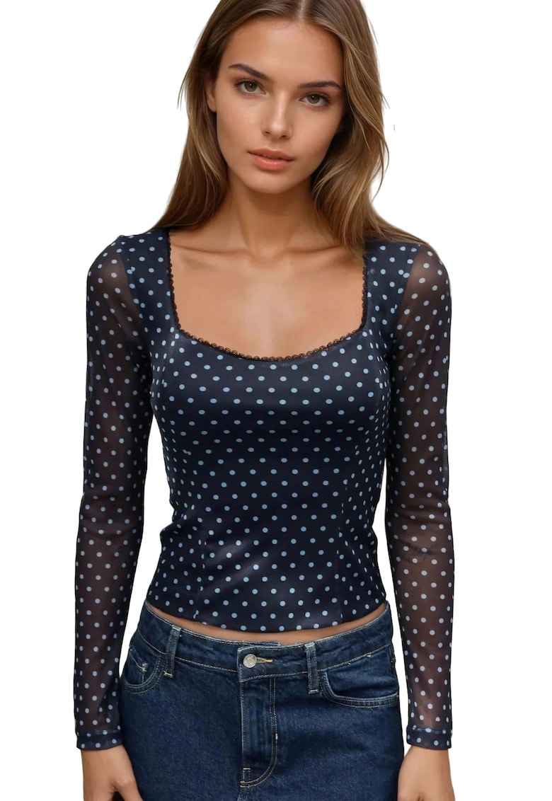 Bluza dama -  Albastru inchis - Jerseu