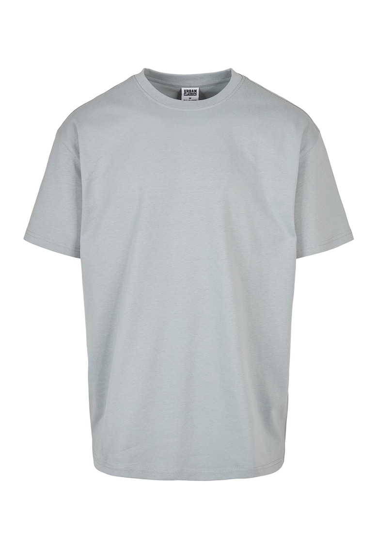 Tricou supradimensionat cu maneci cazute - Gri cenusiu