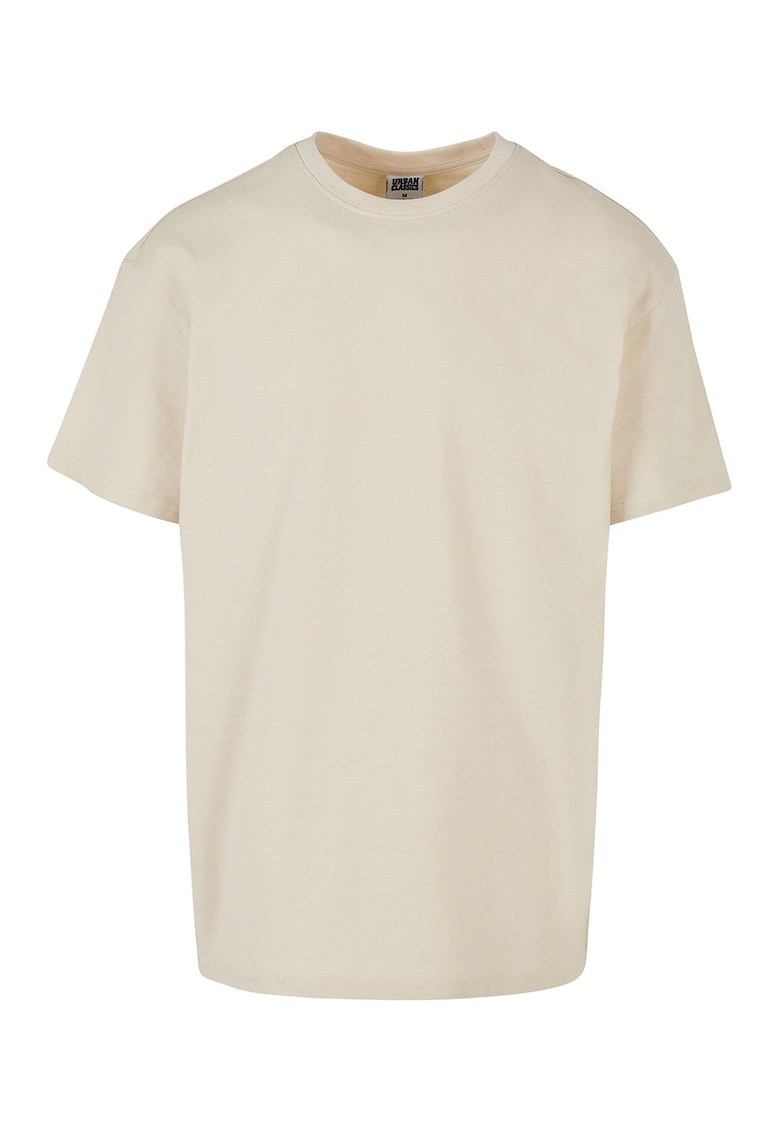 Tricou supradimensionat cu maneci cazute - Alb fildes
