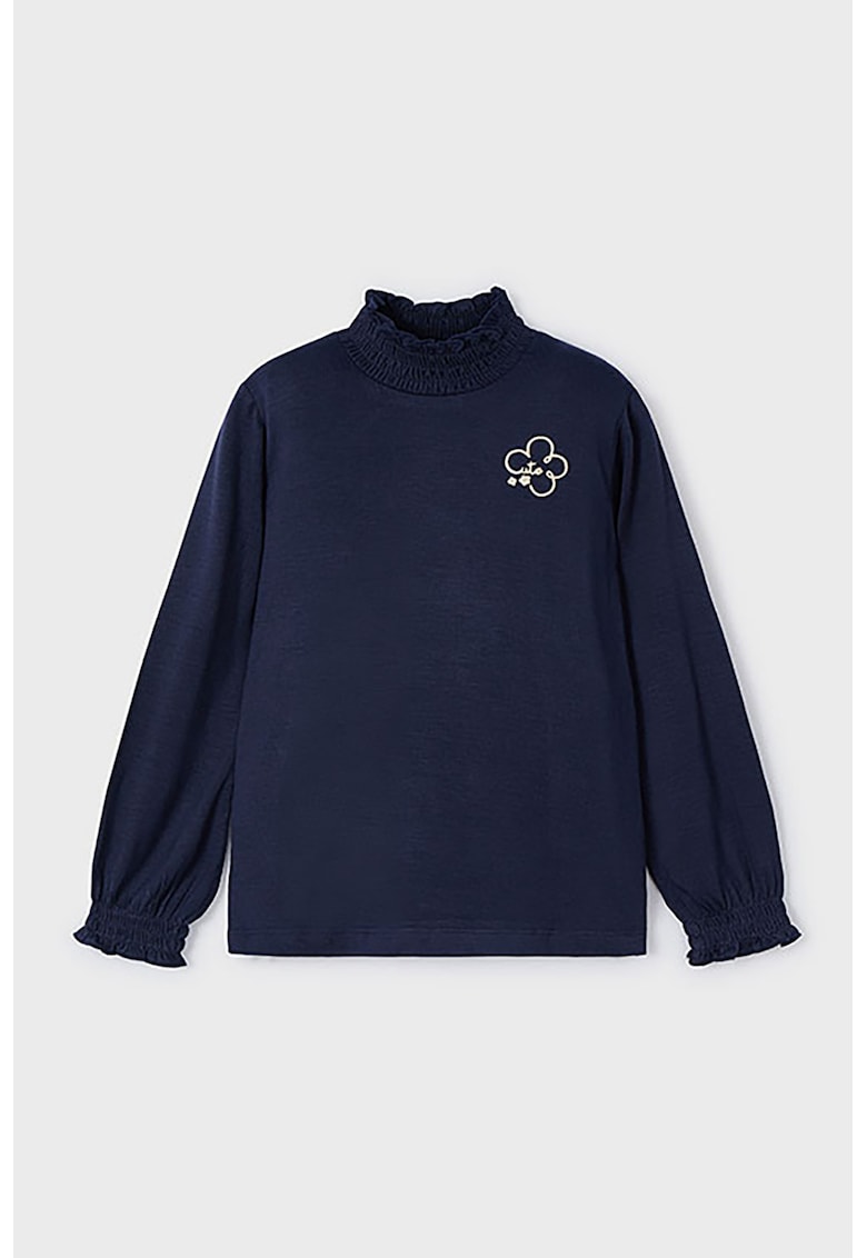 Bluza cu guler scurt - Albastru ultramarin