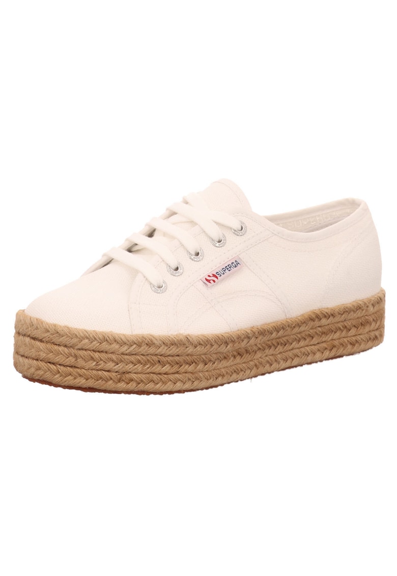 Pantofi sport cu platforma  Textil - Alb