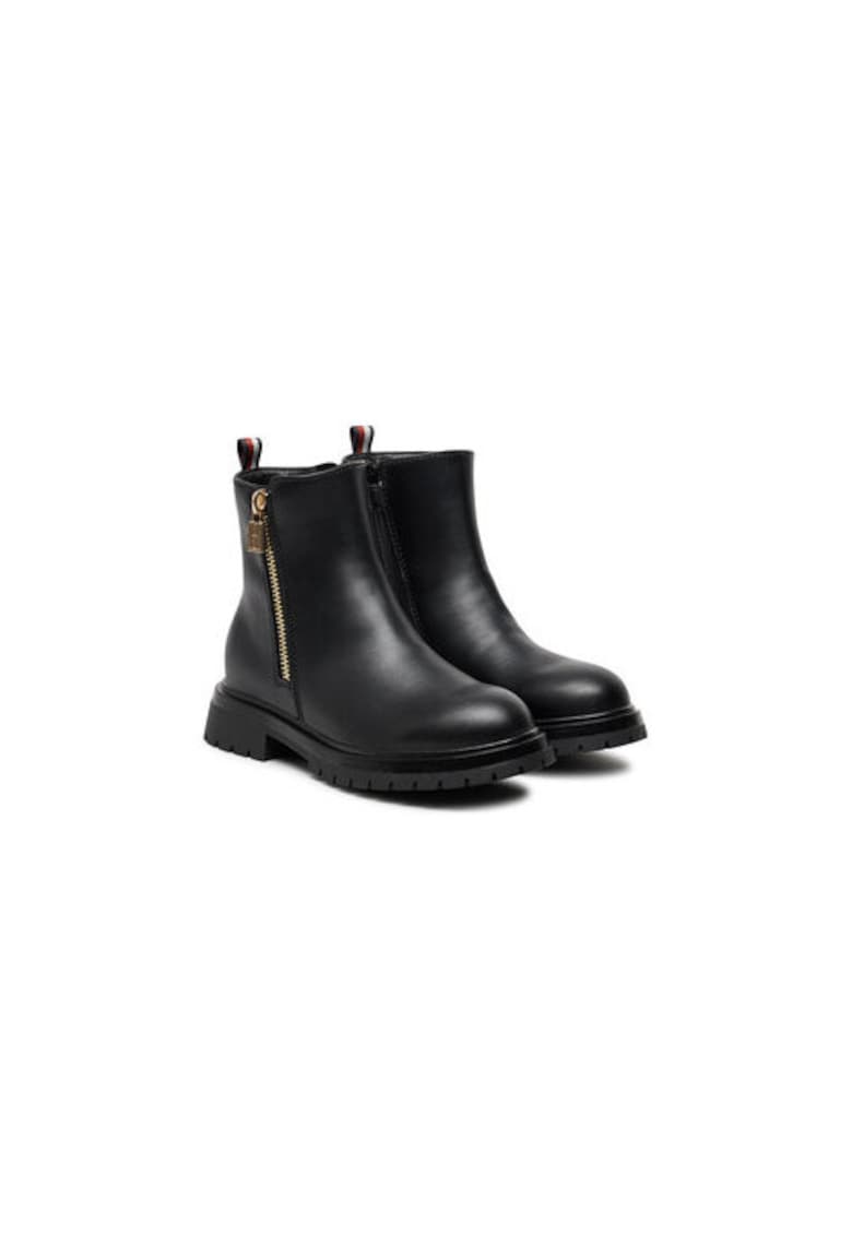 Ghete pentru fete -  304427886 - piele ecologica - negru