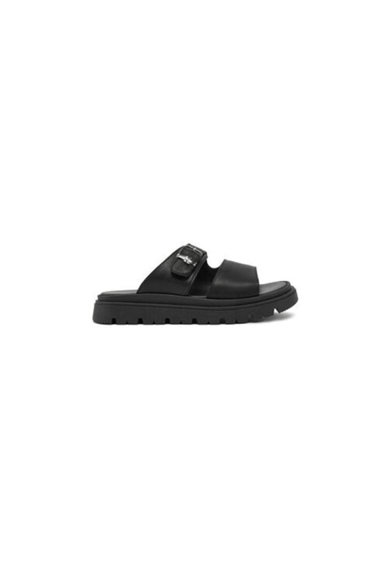 Papuci fete 305121905 -  Piele naturala - Negru