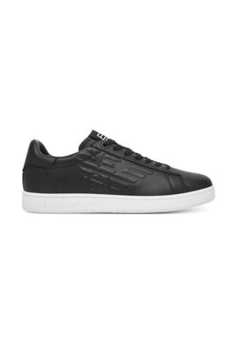 Tenisi barbati - Emporio Armani  negru - piele naturala