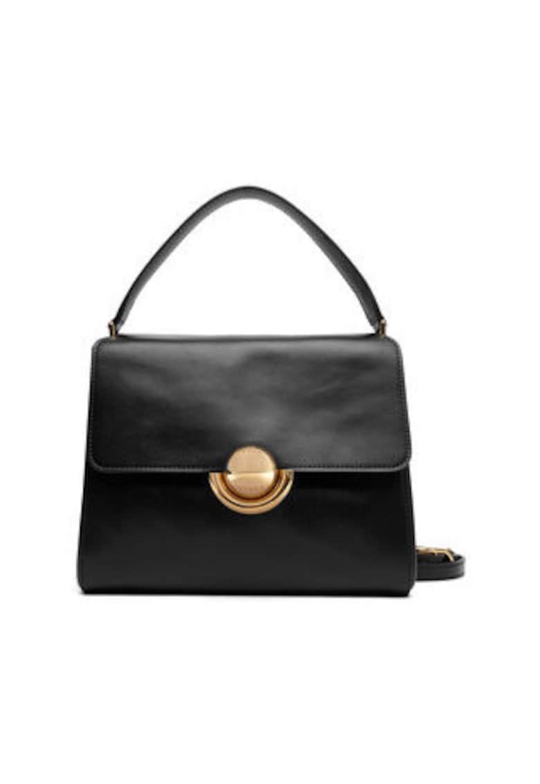 Geanta dama -  305615657 - din piele naturala - neagra