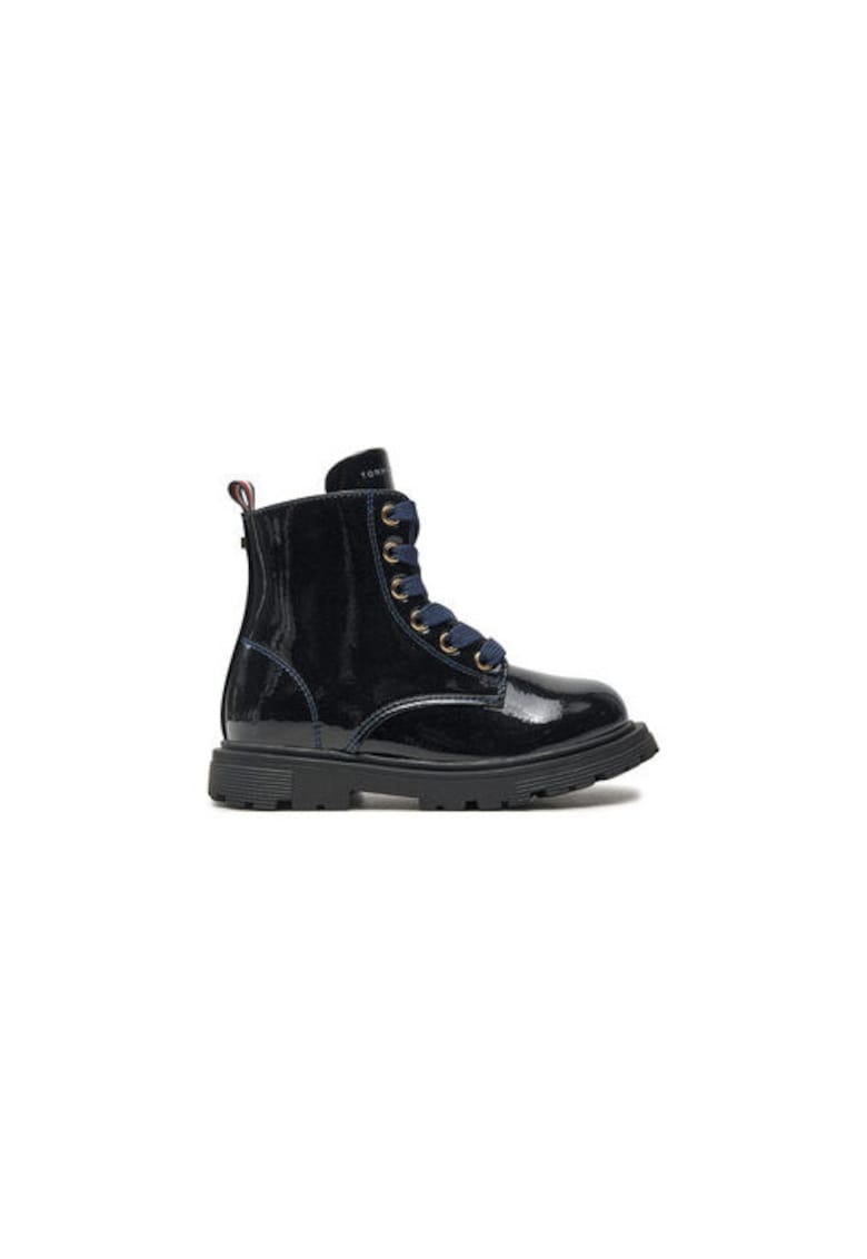 Ghete pentru fete -  304427466 - piele ecologica - bleumarin