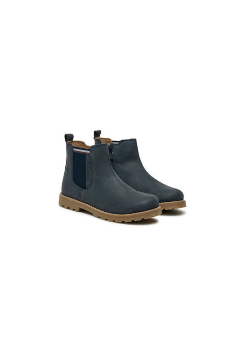 Ghete pentru baieti -  304427701 - piele naturala - bleumarin