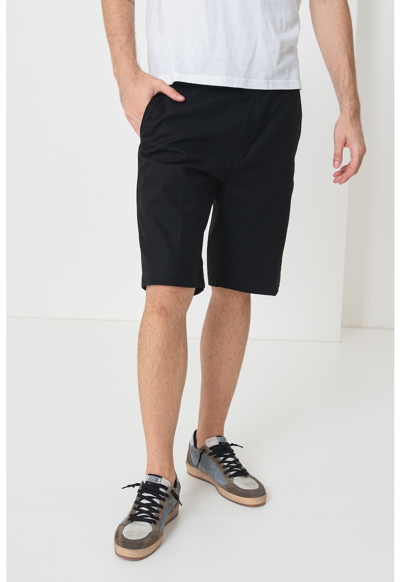 Bermude chino de bumbac - Negru